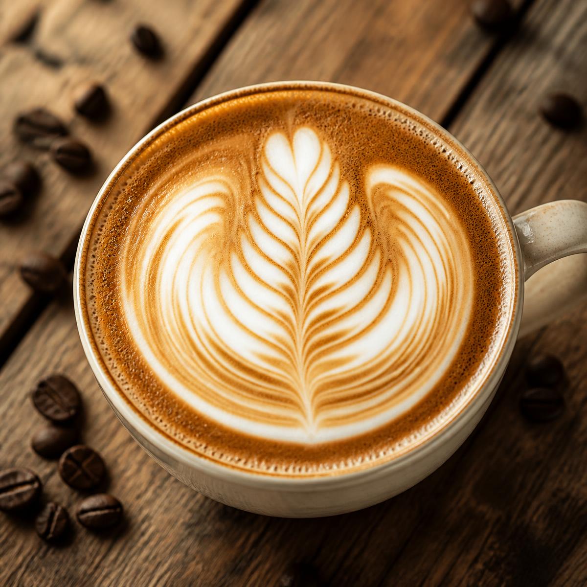Cappuccino with latte art